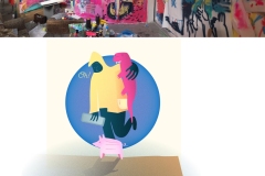 Oh, 2019, digitálna ilustrácia k obrazu z diplomovky (foto: archív Adina Chmelová)