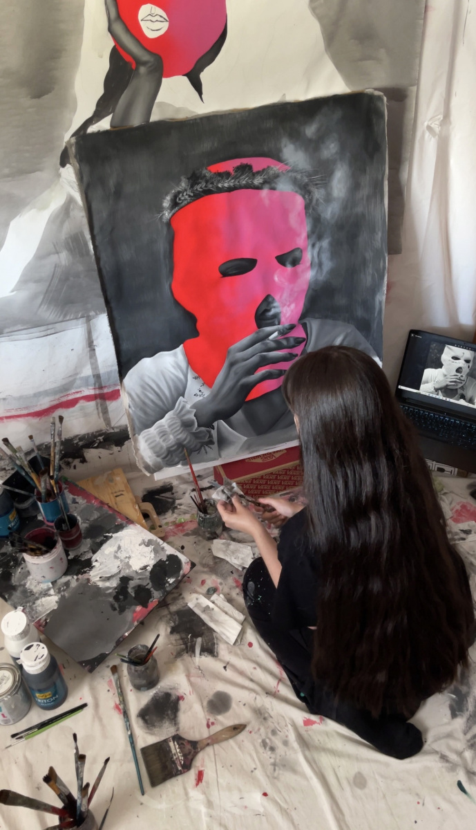 Alexandra Hrehová vo svojom ateliéri (foto: archív Alexandra Hrehová)