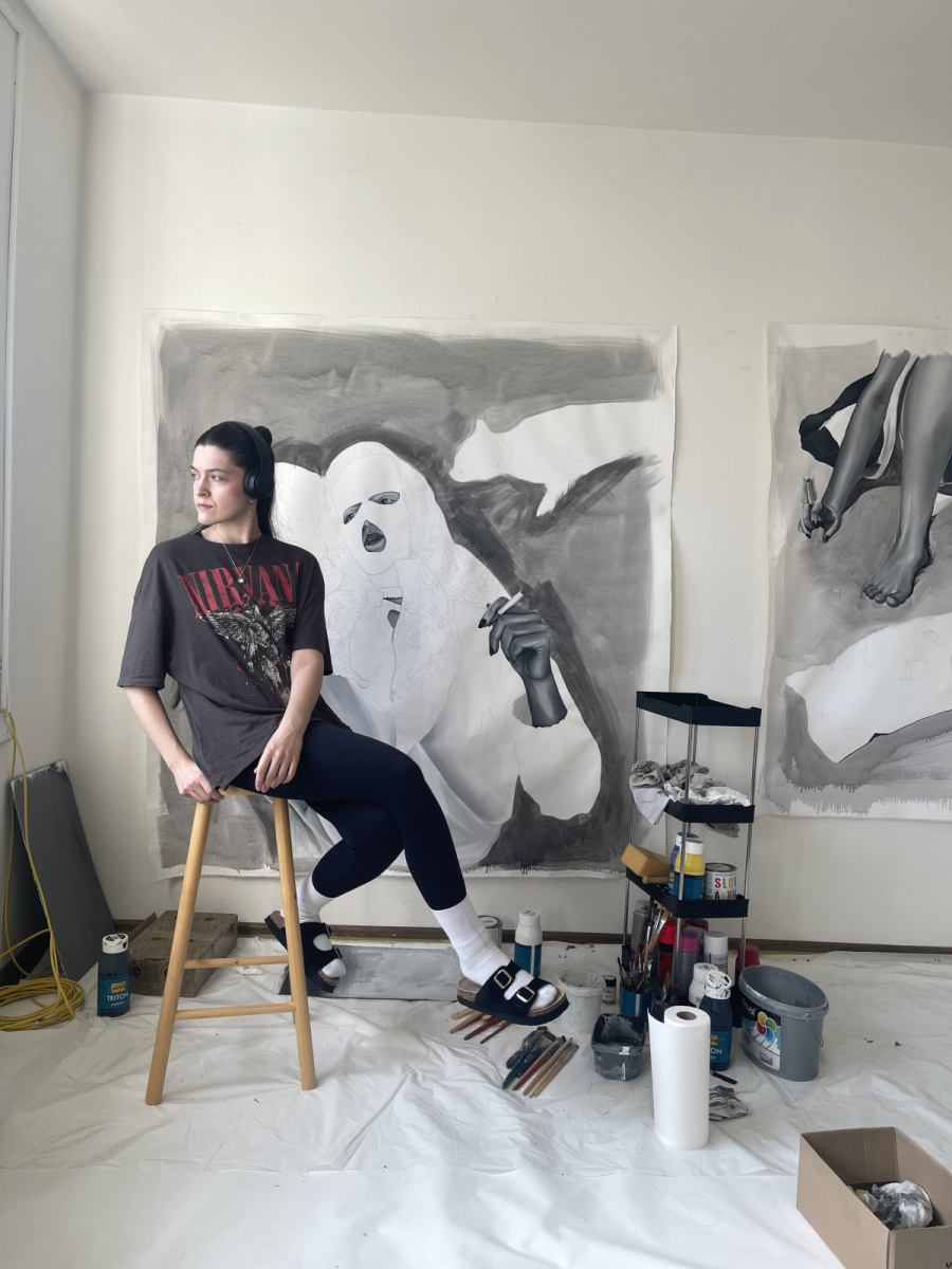 Alexandra Hrehová vo svojom ateliéri (foto: archív Alexandra Hrehová)