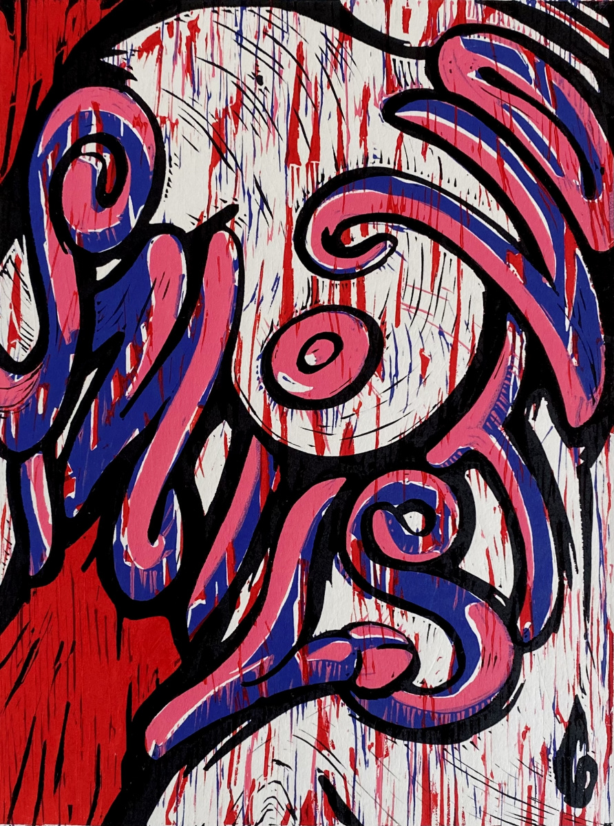 Barbora Lovíšková: Smilstvo, 2021, linoryt, 19x25 cm – zo série ilustrácií Sedem hriechov pre komiksový časopis Pomimo. (foto: archív Barbora Lovíšková)