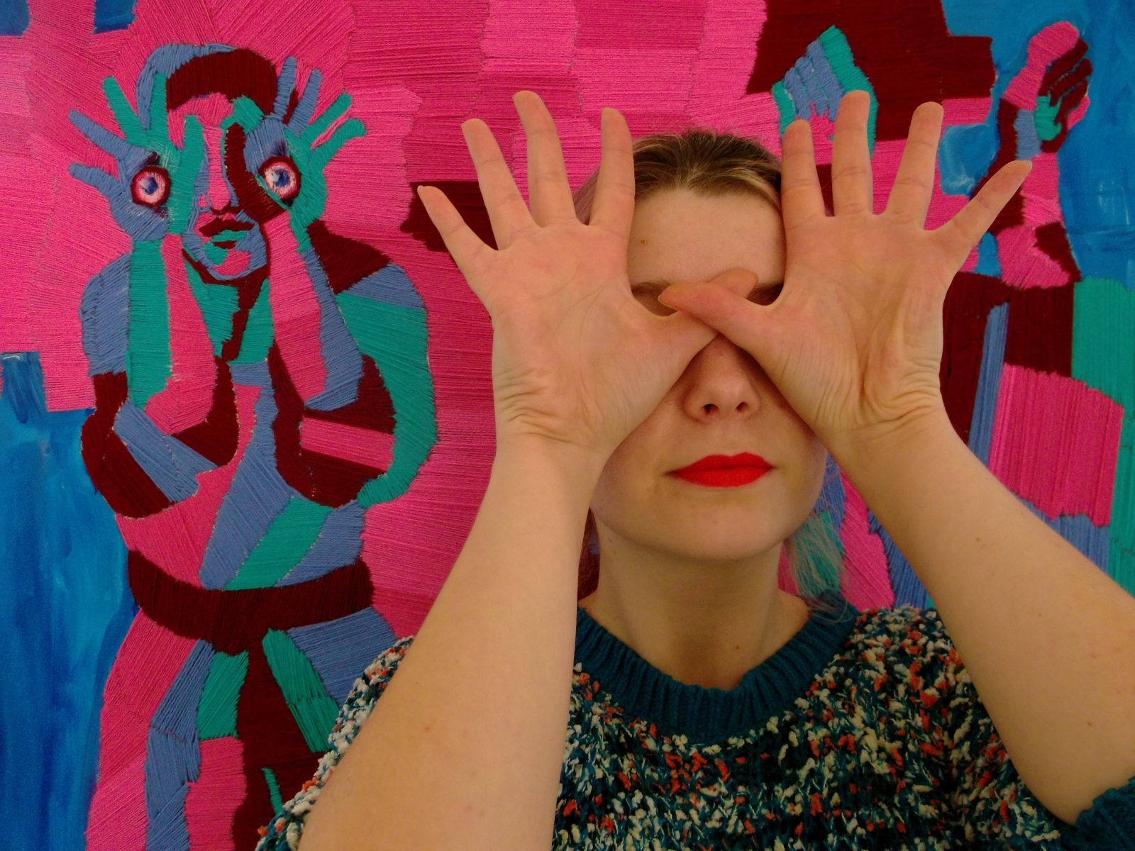 Dominika Brečková, fotka k výstave Mýtus 3, 2019, Sninský kaštieľ, Snina (foto: Daniela Kapráľová)
