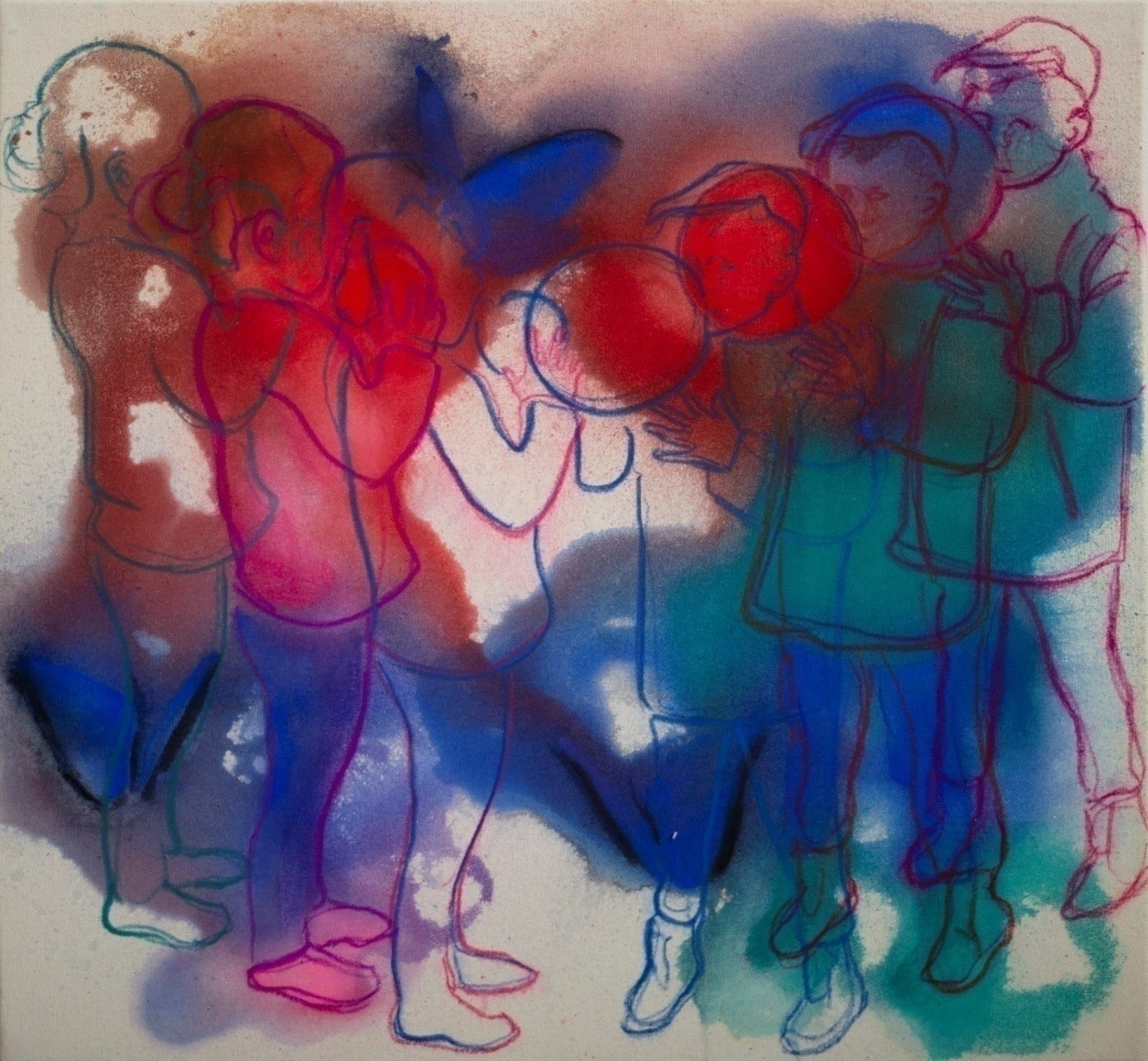 Bez názvu, 2020, kresba, pigment na bavlnenom plátne, 65x60cm (foto: archív Roman Ďurček)