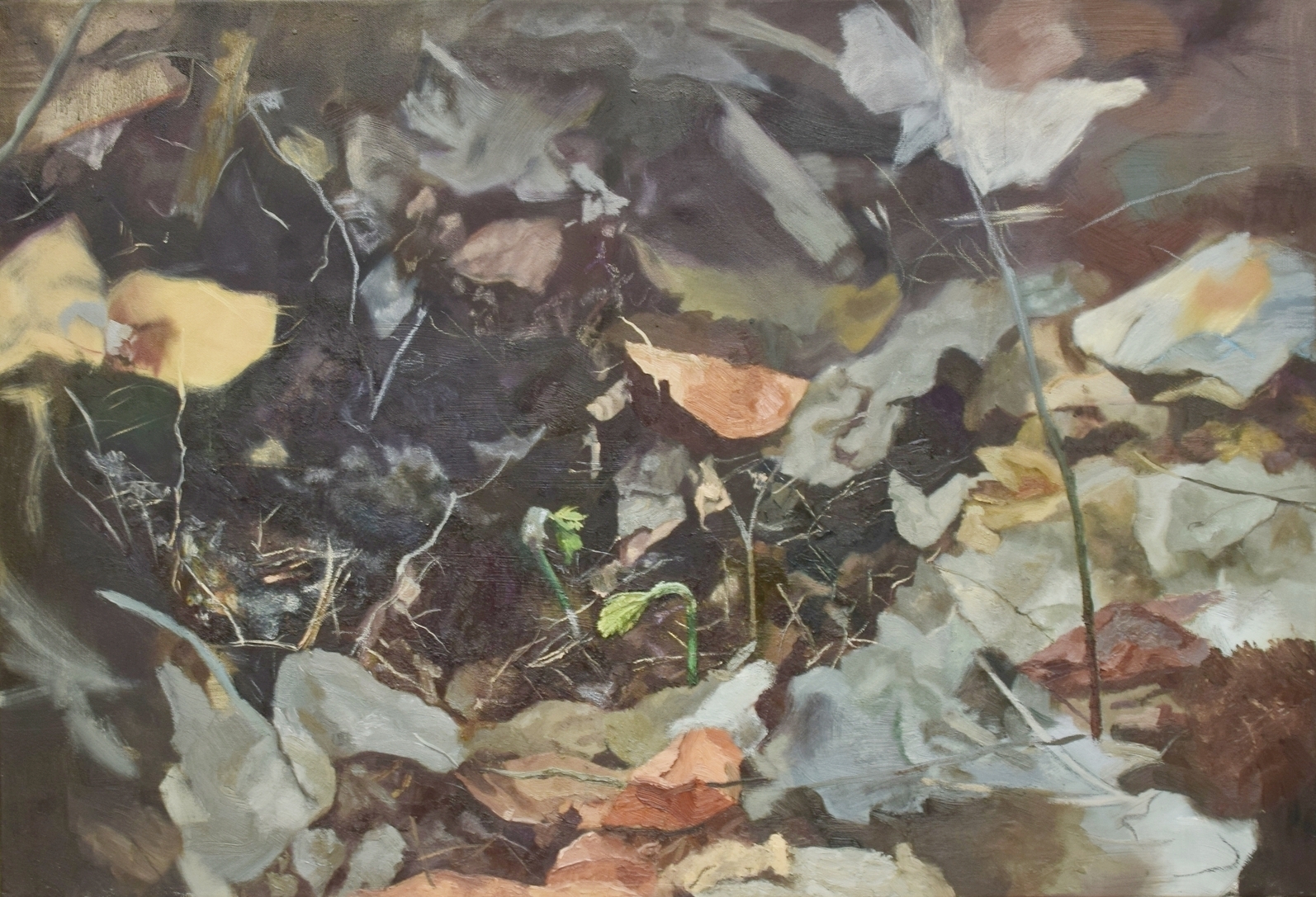 Rast, 2018, olej na plátne, 110 x 75 cm (foto: archív Dušana Vrbovská)