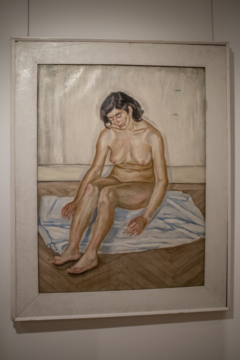 Ernest Zmeták, Akt, 1952, olej na preglejke (foto: KUNSTARTUM)