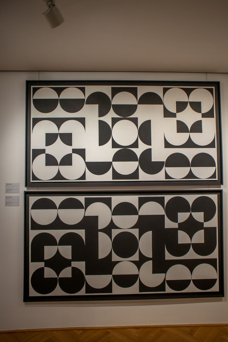 Milan Dobeš, Abstraktná kompozícia I-II, 1963, latex na sololite (foto: KUNSTARTUM)