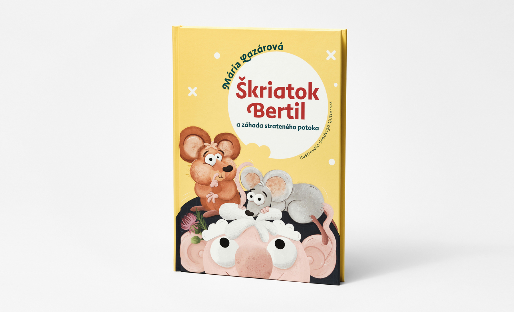 Mária Lazárová: Škriatok Bertil a záhada strateného potoka, vydavateľstvo Slovart, 2020 – obálku, ako i celú knihu ilustrovala Hedviga M. Gutierrez. (foto: archív Hedviga M. Gutierrez)