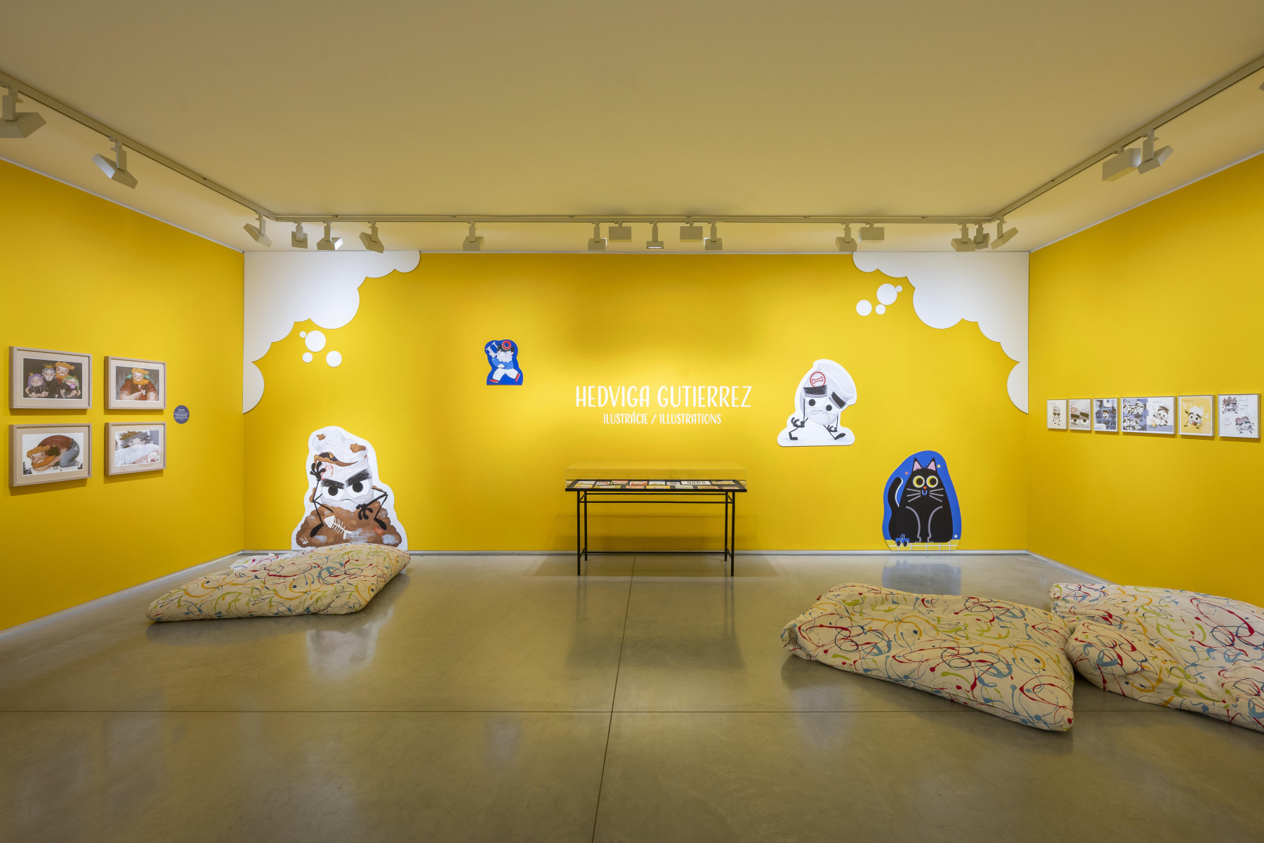Z výstavy Hedviga Gutierrez: Ilustrácie/ Illustrations, 2023, Danubiana, Bratislava-Čunovo (foto: Danubiana)
