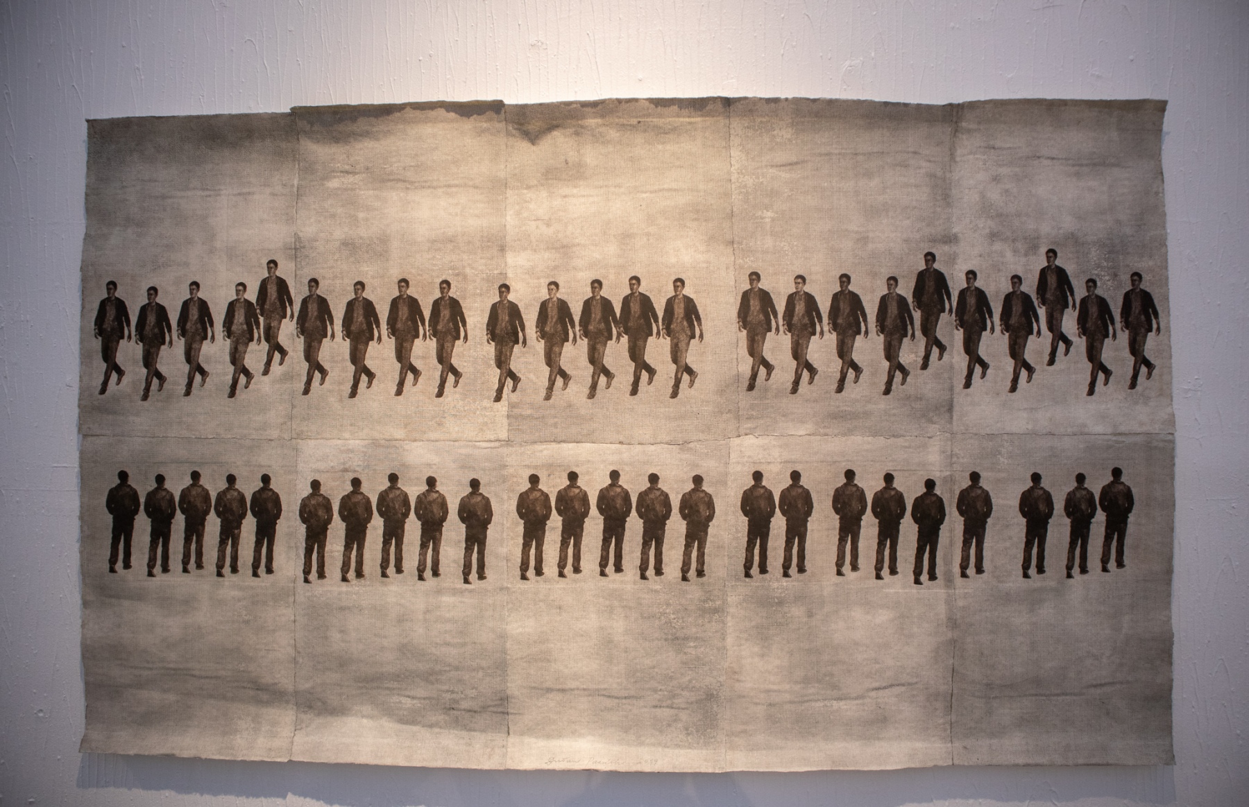 Dušan Pacúch, Kto z koho II, 2019, mezotinta, rytina a tlač z plochy na ručnom papieri (foto: KUNSTARTUM)