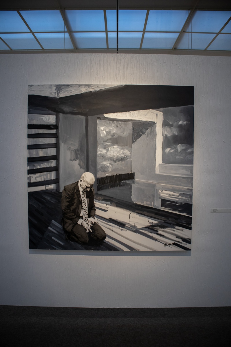 Stanislav Bubán, Čierno-biele myšlienky, 2019, akryl na plátne (foto: KUNSTARTUM)