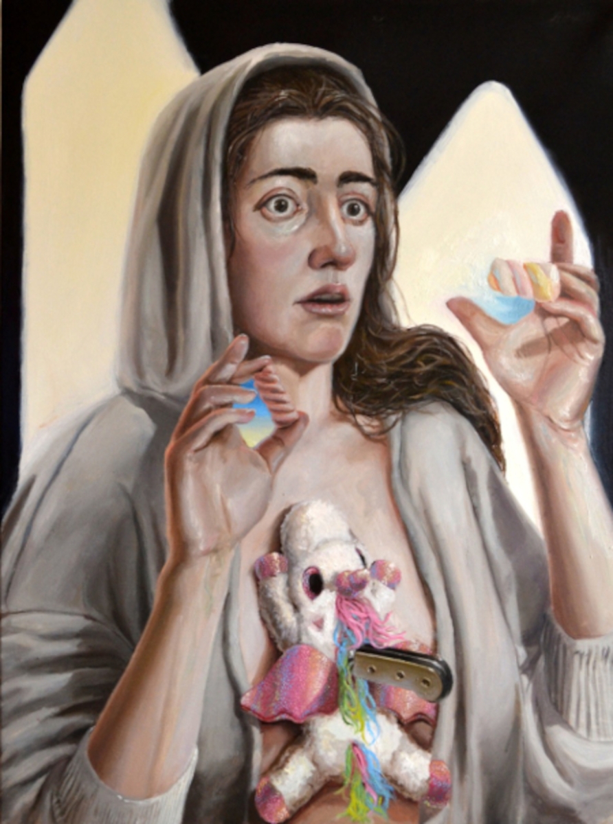 Marshmallow Dreams, 2018, olej na plátne, 60x80 cm, zo série O povrchnosti (foto: archív Klára Sedlo)