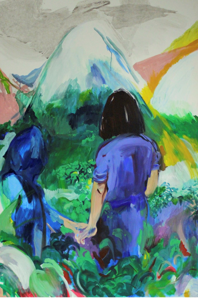 Kristína Bukovčáková: Hora, 2013, akryl na plátne, 100x150 cm (foto: archív Kristína Navrátil)