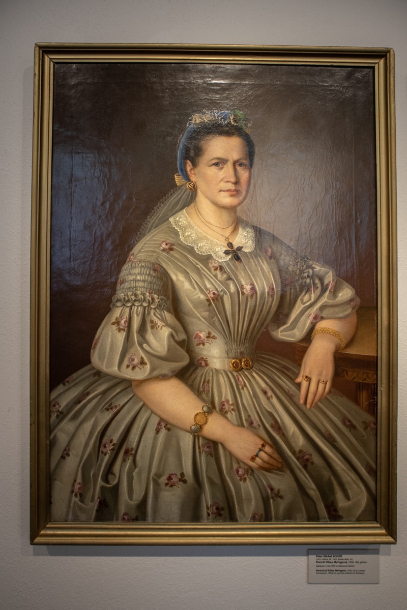 Peter Michal Bohúň, Portrét Vilmy Maťugovej, 1858, olej na plátne (foto: KUNSTARTUM)