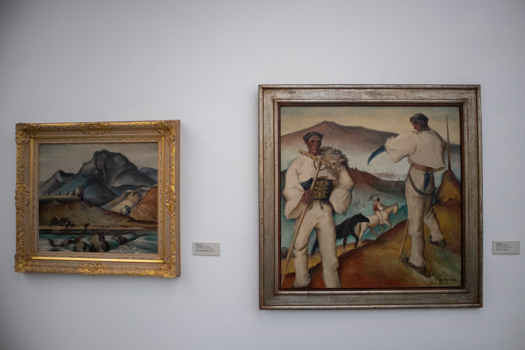 Obrazy zľava: Martin Benka, Pod Poludnicou, 1932, olej na plátne; Martin Benka, Šumiac, 1934, olej na plátne (foto: KUNSTARTUM)