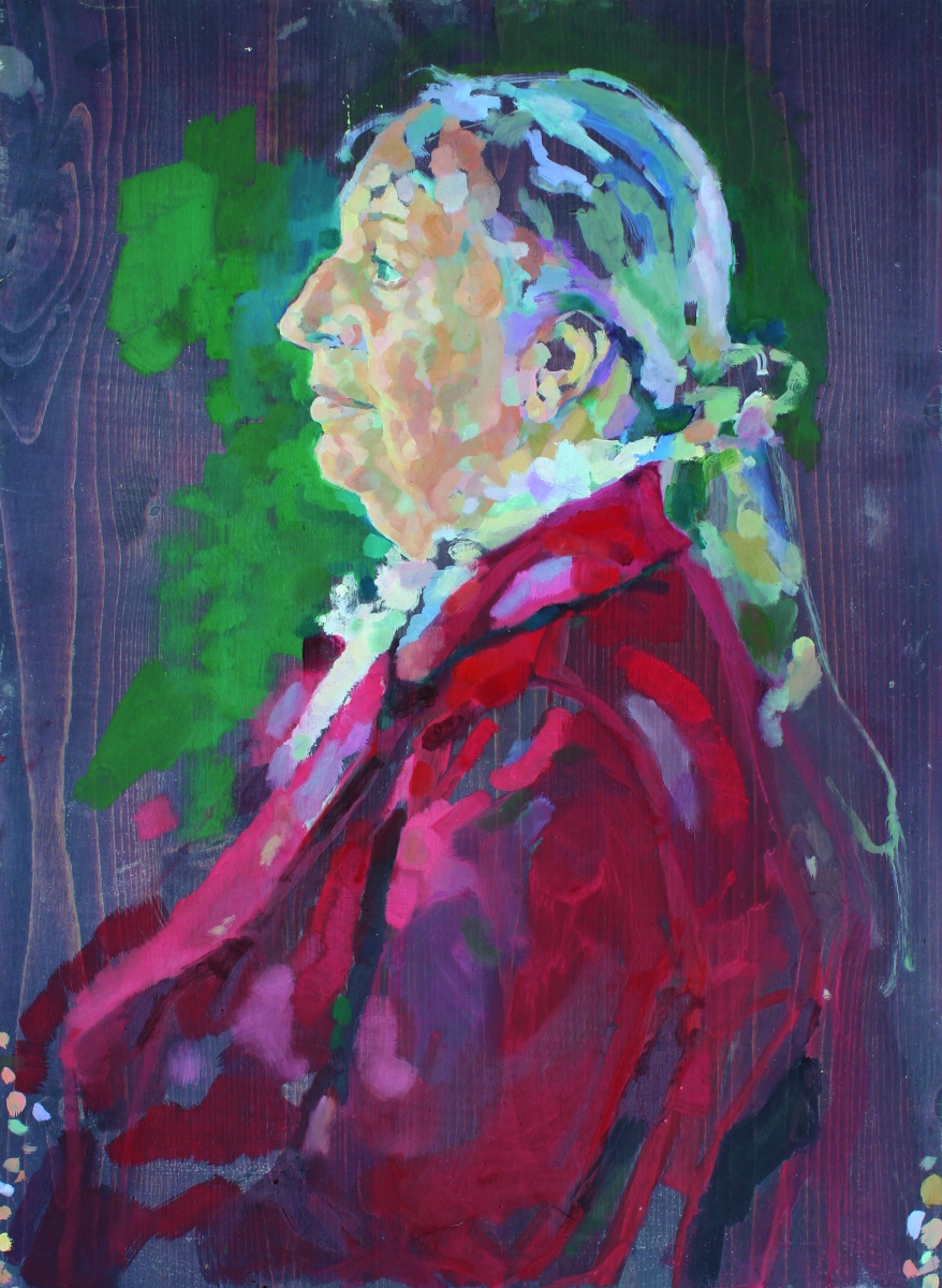 Bez názvu, 2015, olej na dreve, 50 x 70cm (foto: archív Ľubica Jediná)