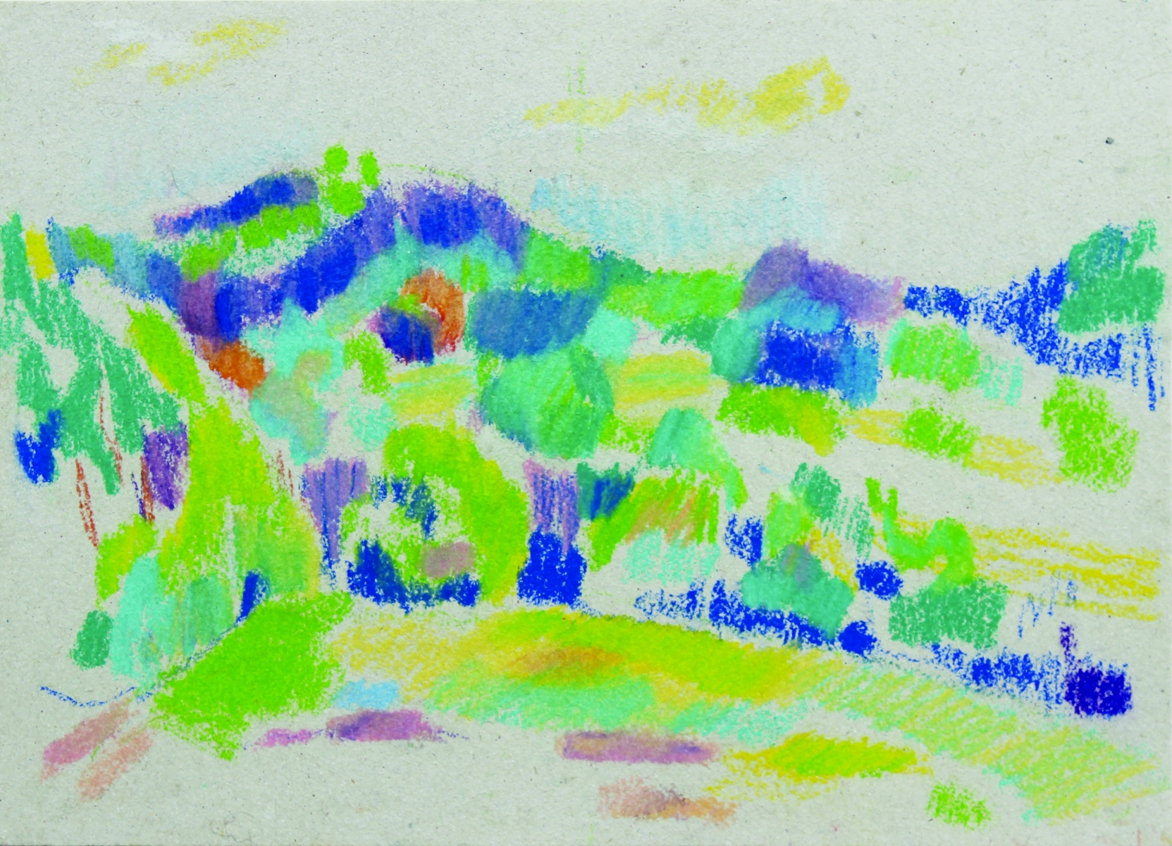Fončorda I, 2016, pastel, papier, 24 x 17 cm (foto: archív Ľubica Jediná)