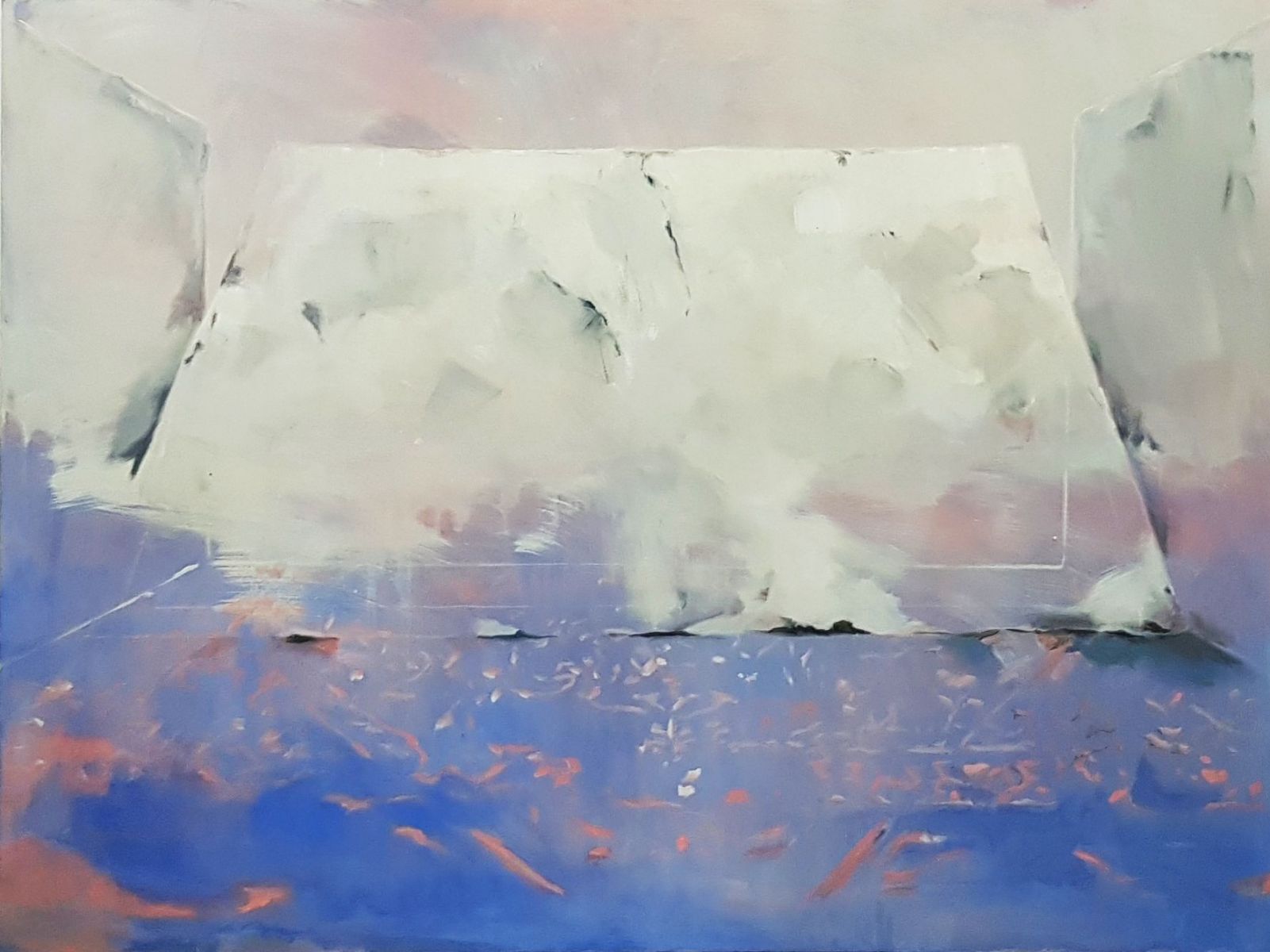 Stena, 2020, akryl na platne, 150x200 cm (foto: archív Lucia Veselá)