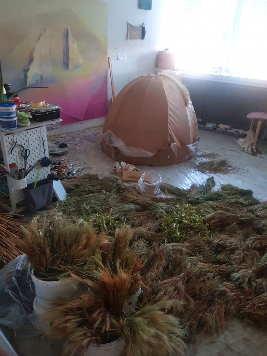 Proces výroby objektu Úkryt (foto: archív Lucia Veselá)