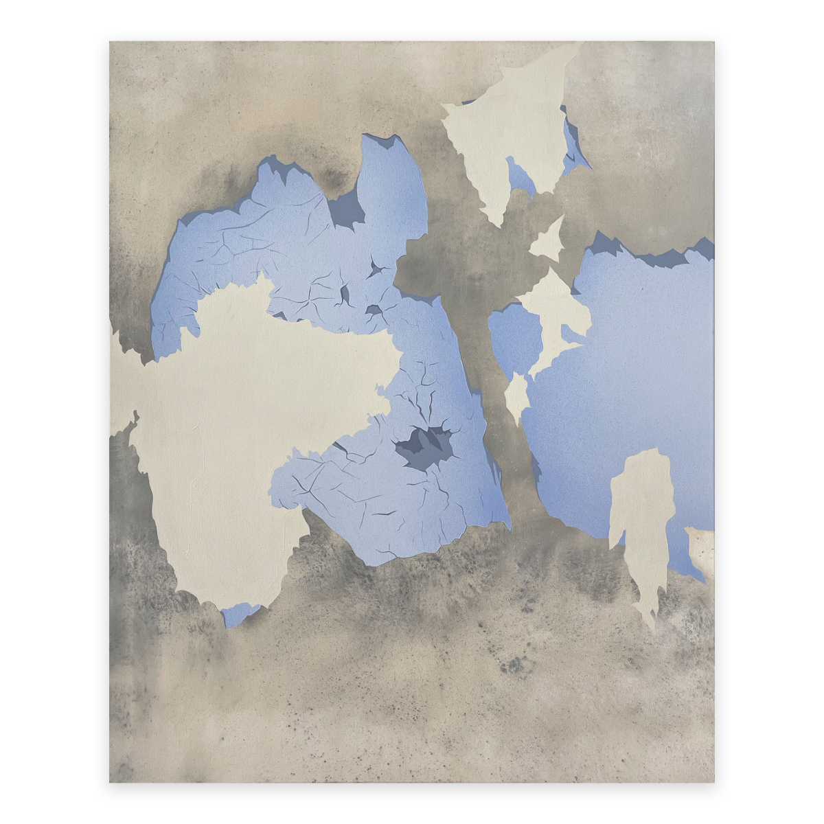 Lucia Žitnayová: Craquelure I., 2023, akryl na plátne, 100x125 cm (foto: Lucia Žitnayová)