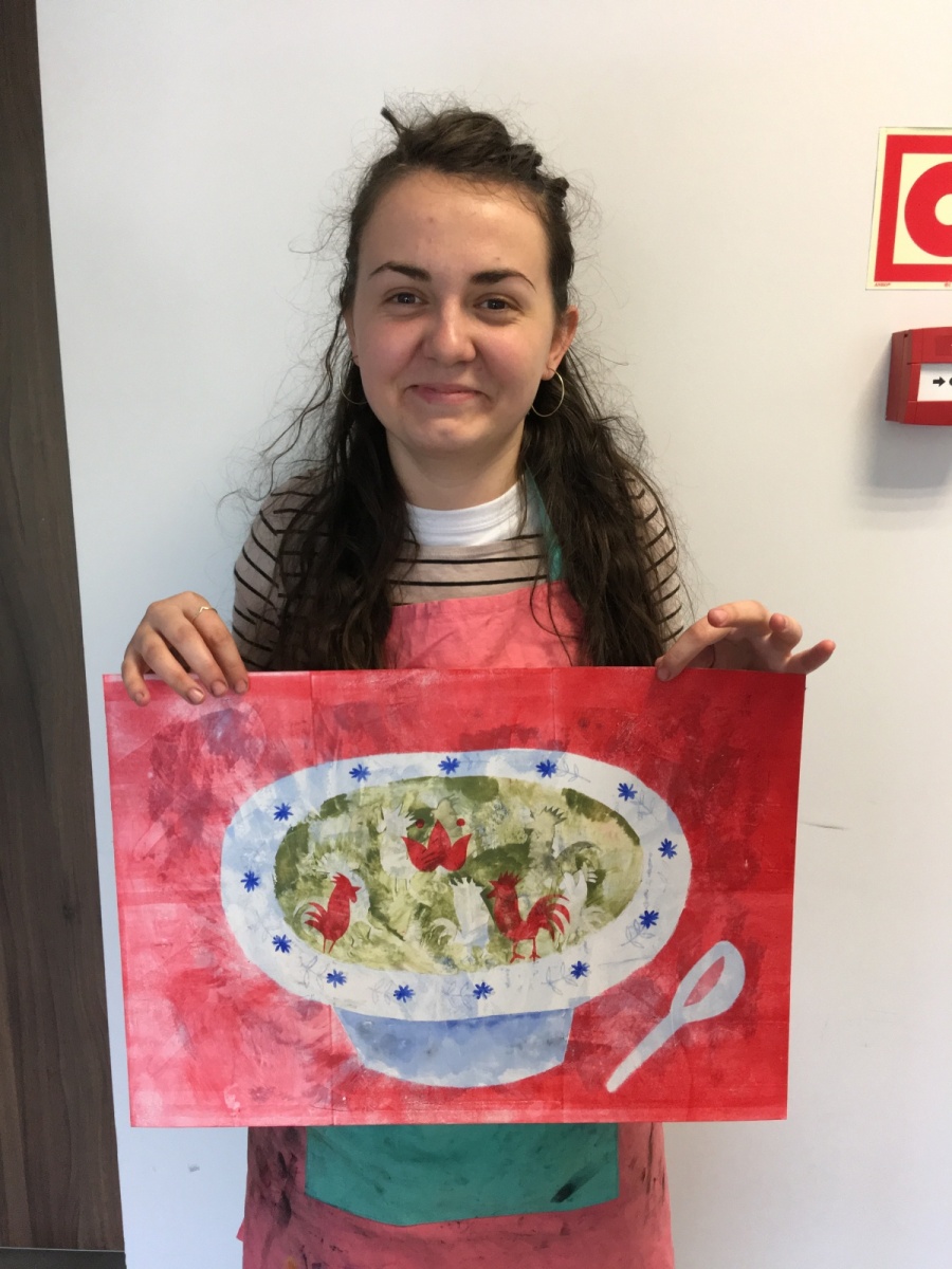 Michaela počas letného workshopu v Katowiciach Folk Summer School, 2019 (foto: Alžbeta Mandúchová)