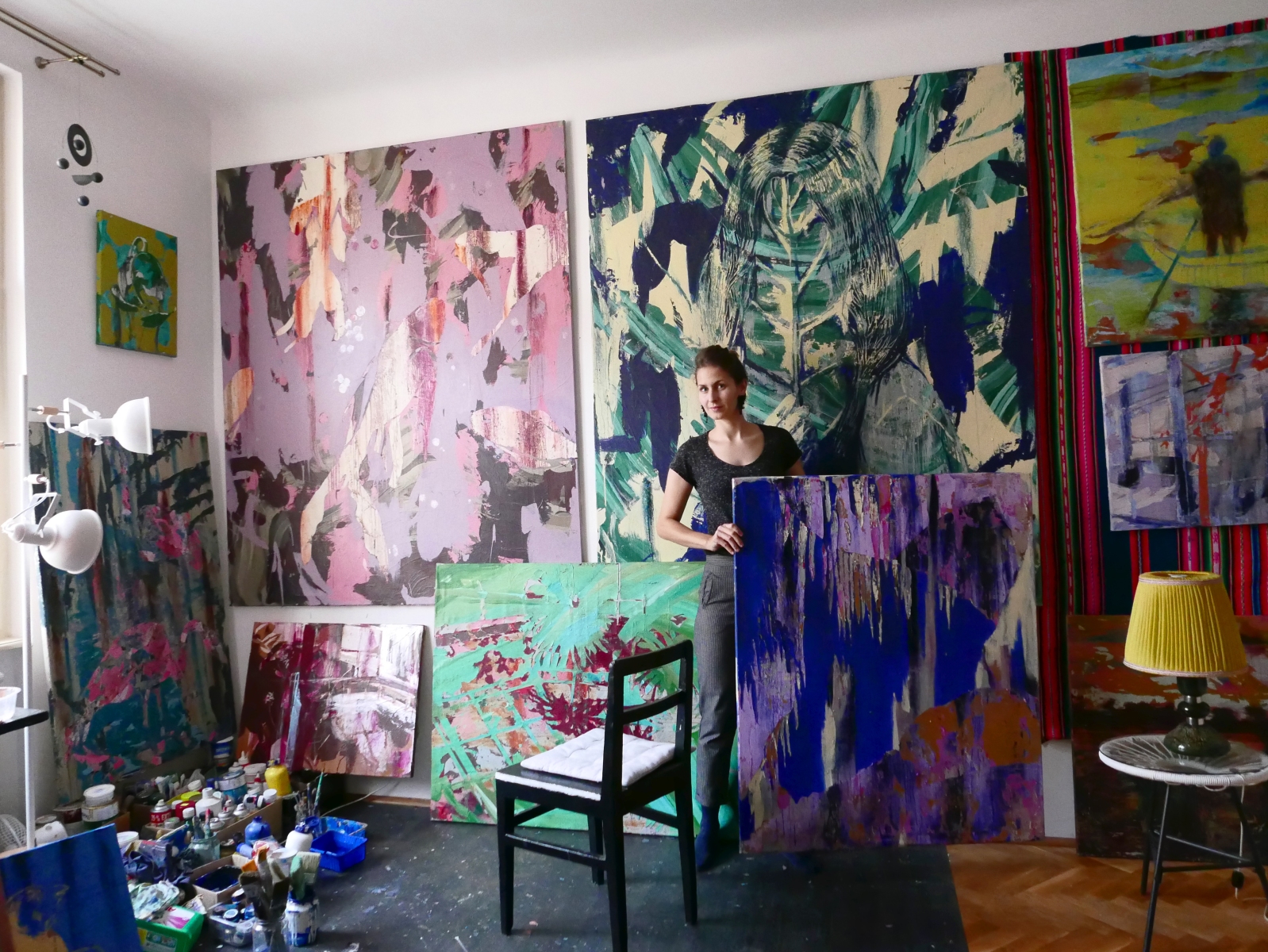 Miriama Schniererová v ateliéri, 2018 (foto: archív Miriama Schniererová)