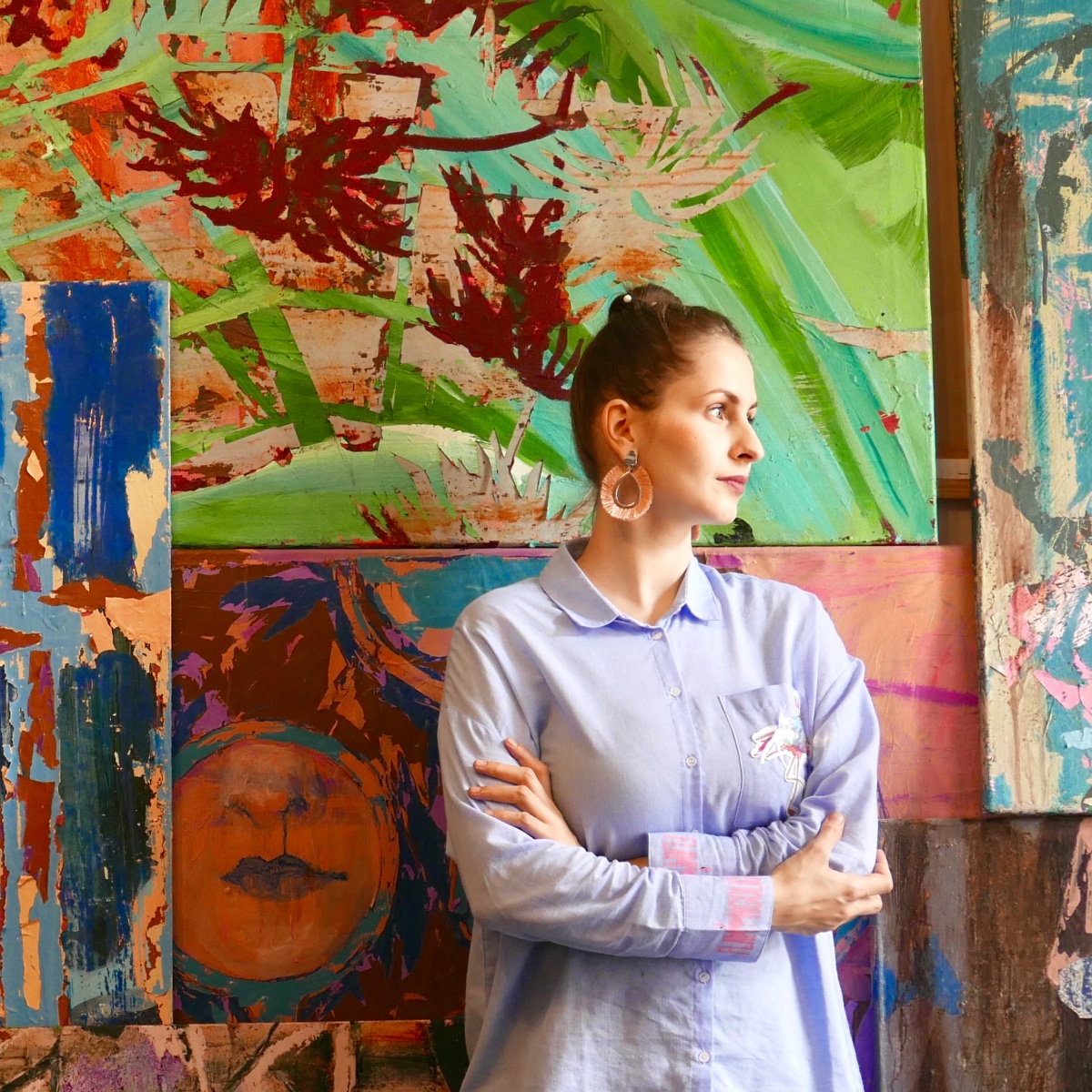 Miriama Schniererová v ateliéri, 2019 (foto: archív Miriama Schniererová)