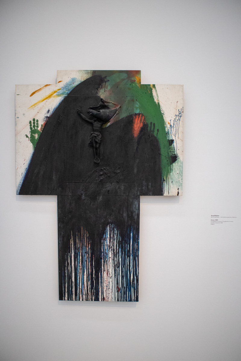 Arnulf Rainer: Kreuz, 1980, olej, aplikácie na plátne. (foto: KUNSTARTUM)