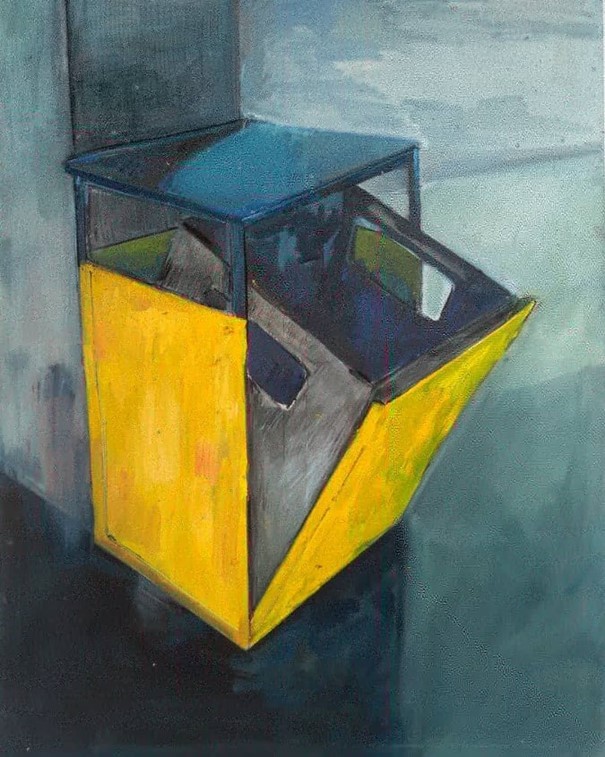 Séria fragmenty, 2018, olej a pastel na plátne, 110 x 140 cm (foto: archív Natália Šimonová)