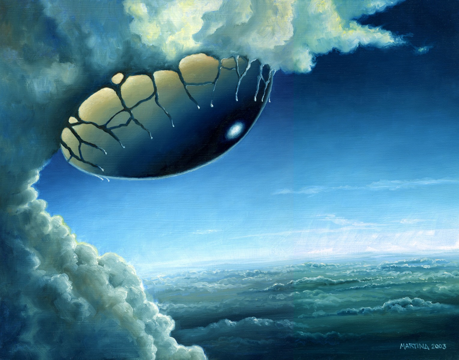 Cloud Post, od prvotnej kresby, cez olejomaľbu, až po MTG kartu (foto: © Wizards of the Coast)