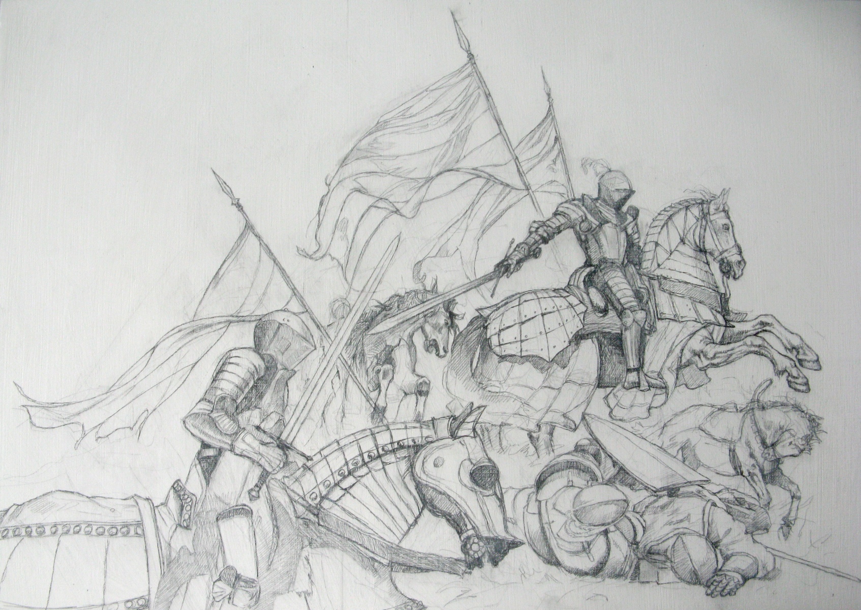 G.R.R. Martin My Battle, od prvotnej kresby, cez maľbu akrylom, až po samotnú ilustráciu ku knihám G.R.R. Martina (foto: archív Martina Pilcerová)