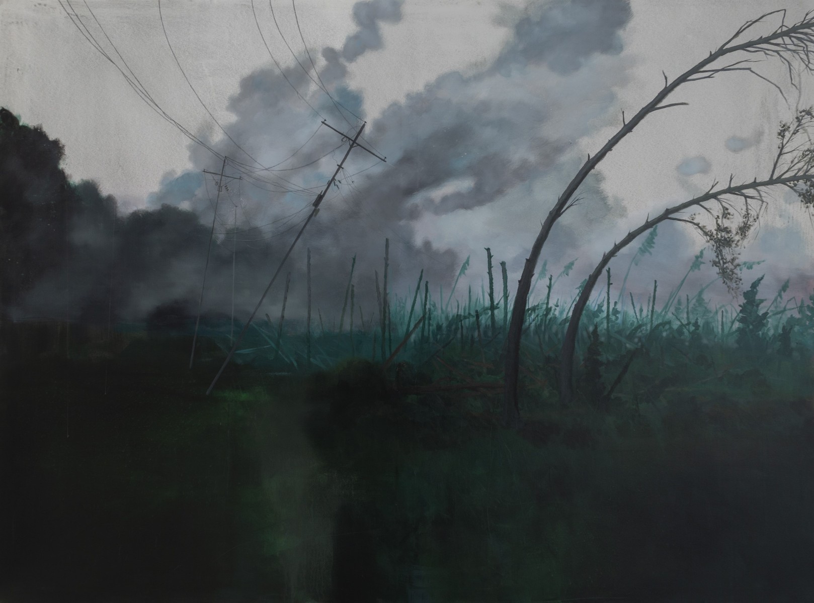 Chaos, 2020, akryl na plátne, 200x160cm (foto: archív Miroslav Sandanus)