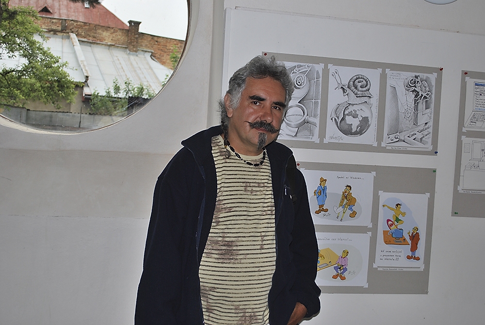 Vernisáž výstavy humoru Bomburova šabľa, 2009, Brezno (foto: archív Stanislav Remeselník)