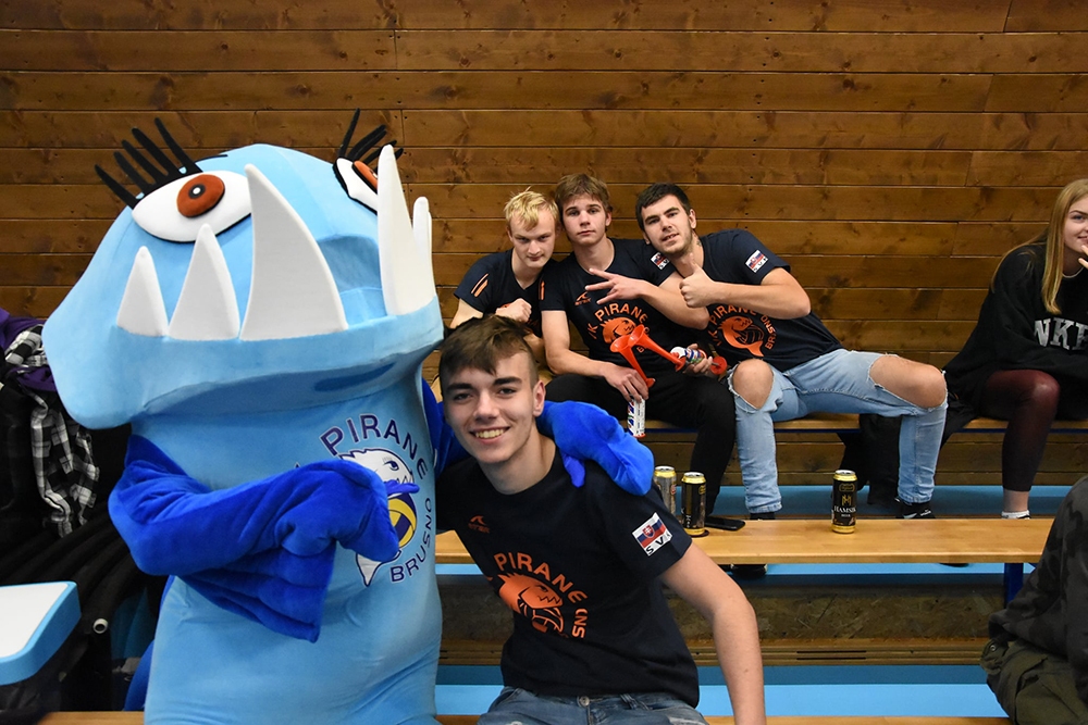 Maskot Piraňa – VK Brusno, konečný výsledok realizácie návrhov (foto: archív Stanislav Remeselník)