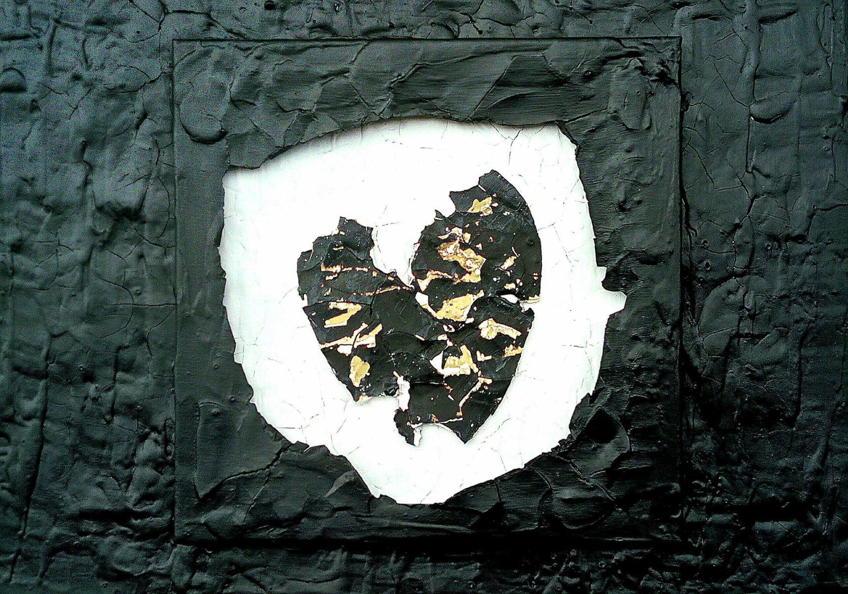 Black(HE)art, 2018,kombinovaná technika na plátne, 70x50 cm (foto: archív Vlad Vakov)