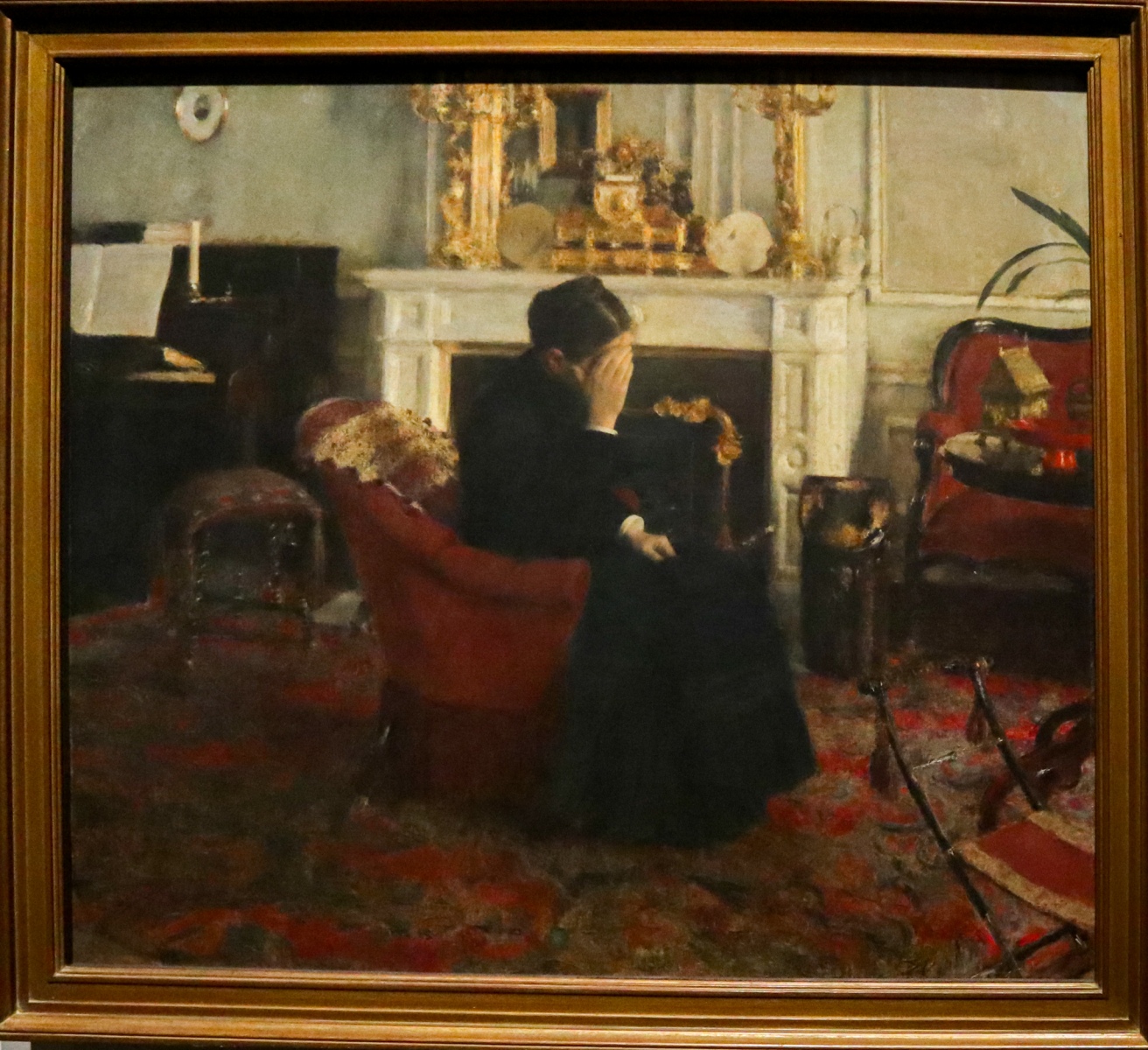 Fernand Khnopff, Schumannove diela načúvajú, 1883, Kráľovské múzeá výtvarného umenia v Belgicku, Brusel, Belgicko (foto: KUNSTARTUM)