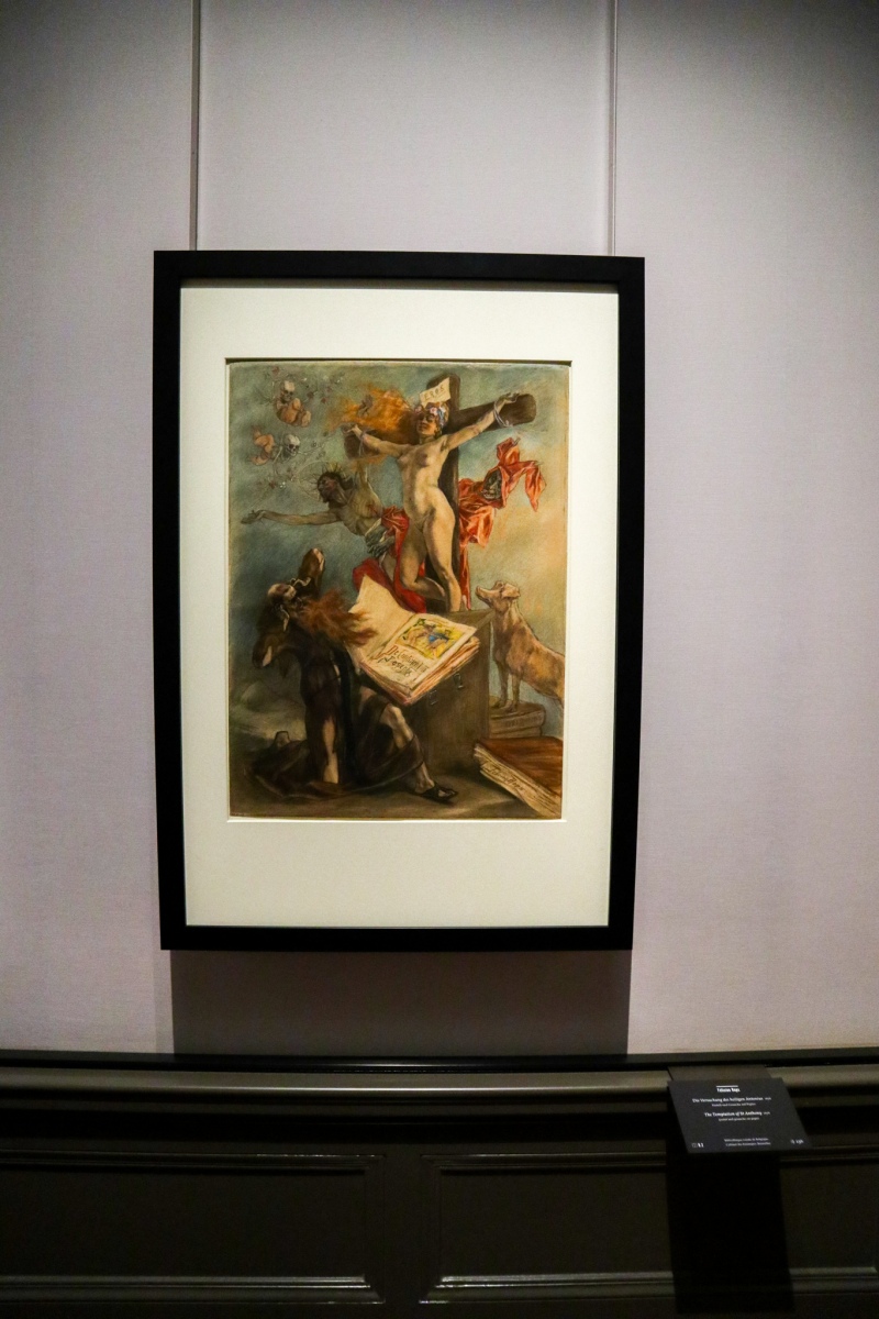 Félicien Rops, Pokušenie svätého Antonia, 1878, Kráľovská knižnica Belgicka, Kabinet tlačovín, Brusel, Belgicko (foto: KUNSTARTUM)