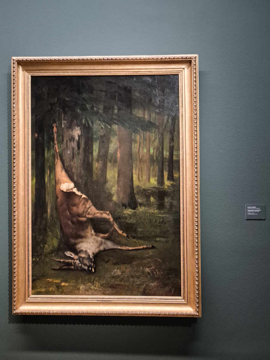 Gustave Courbet: Visiaci srnec, okolo 1856–1858, olej na plátne (foto: KUNSTARTUM)