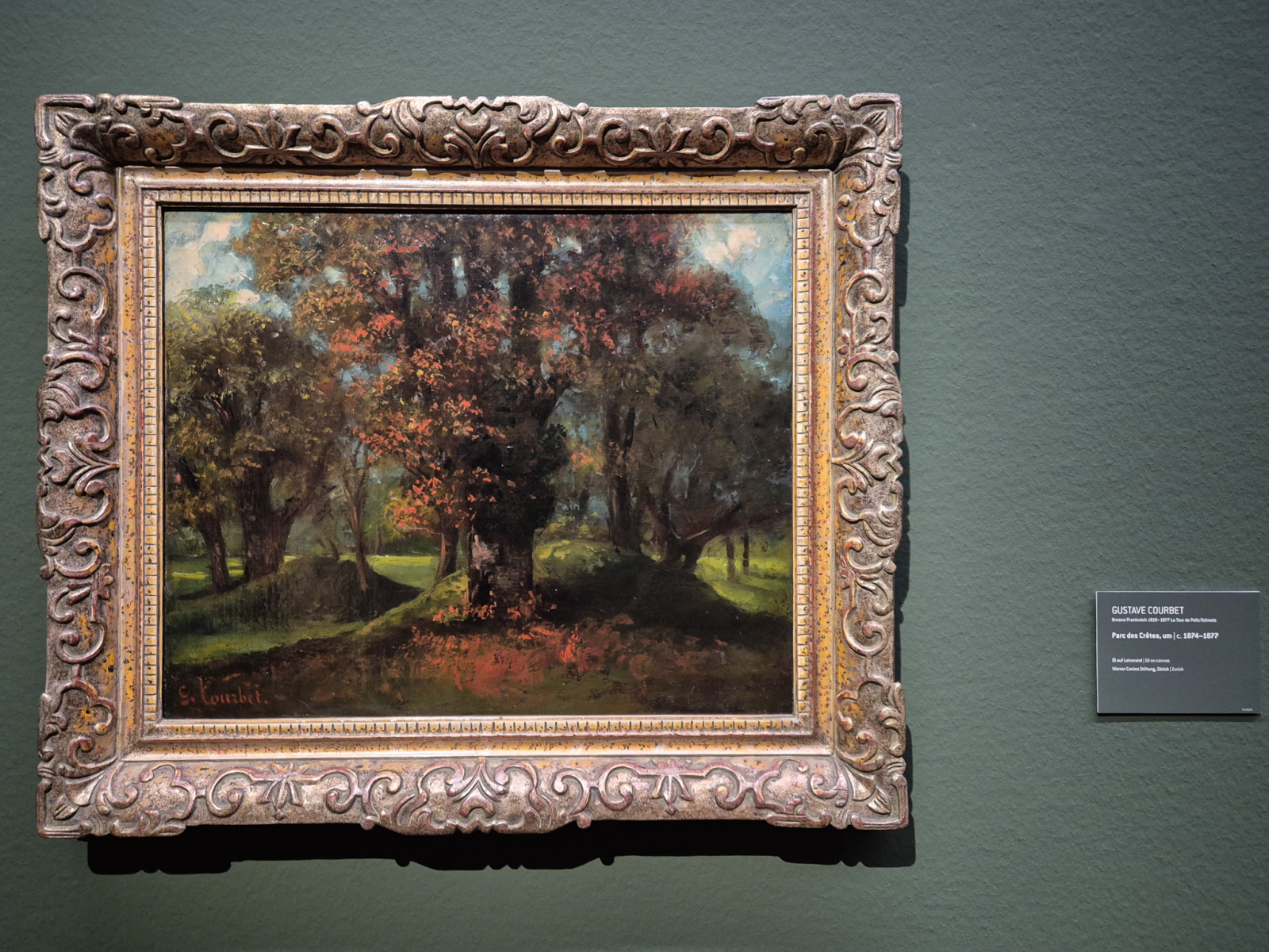 Gustave Courbet: Park Crêtes, okolo 1874 - 1877, olej na plátne (foto: KUNSTARTUM)