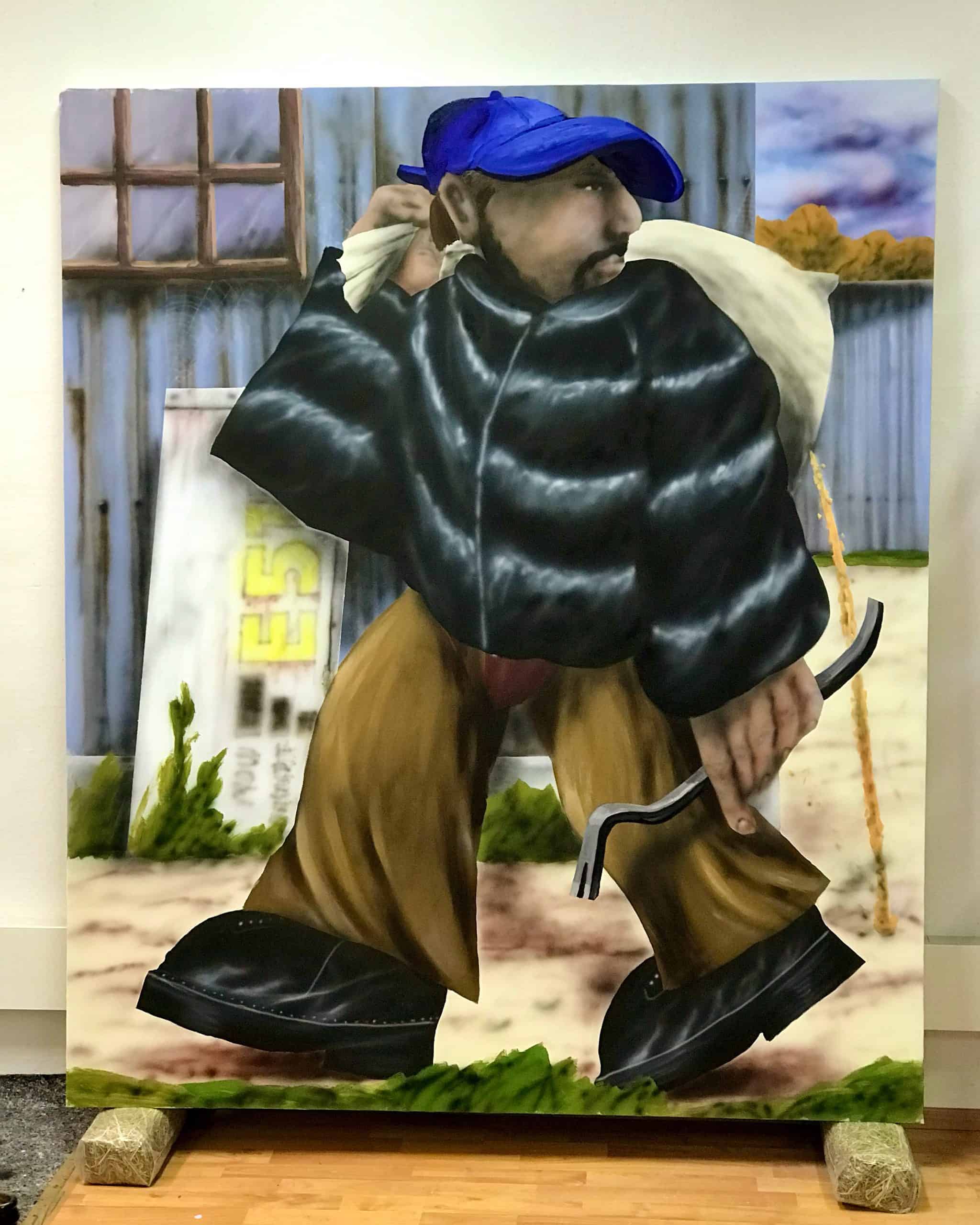 Corn thief, poľnohospodárstvo, maľba