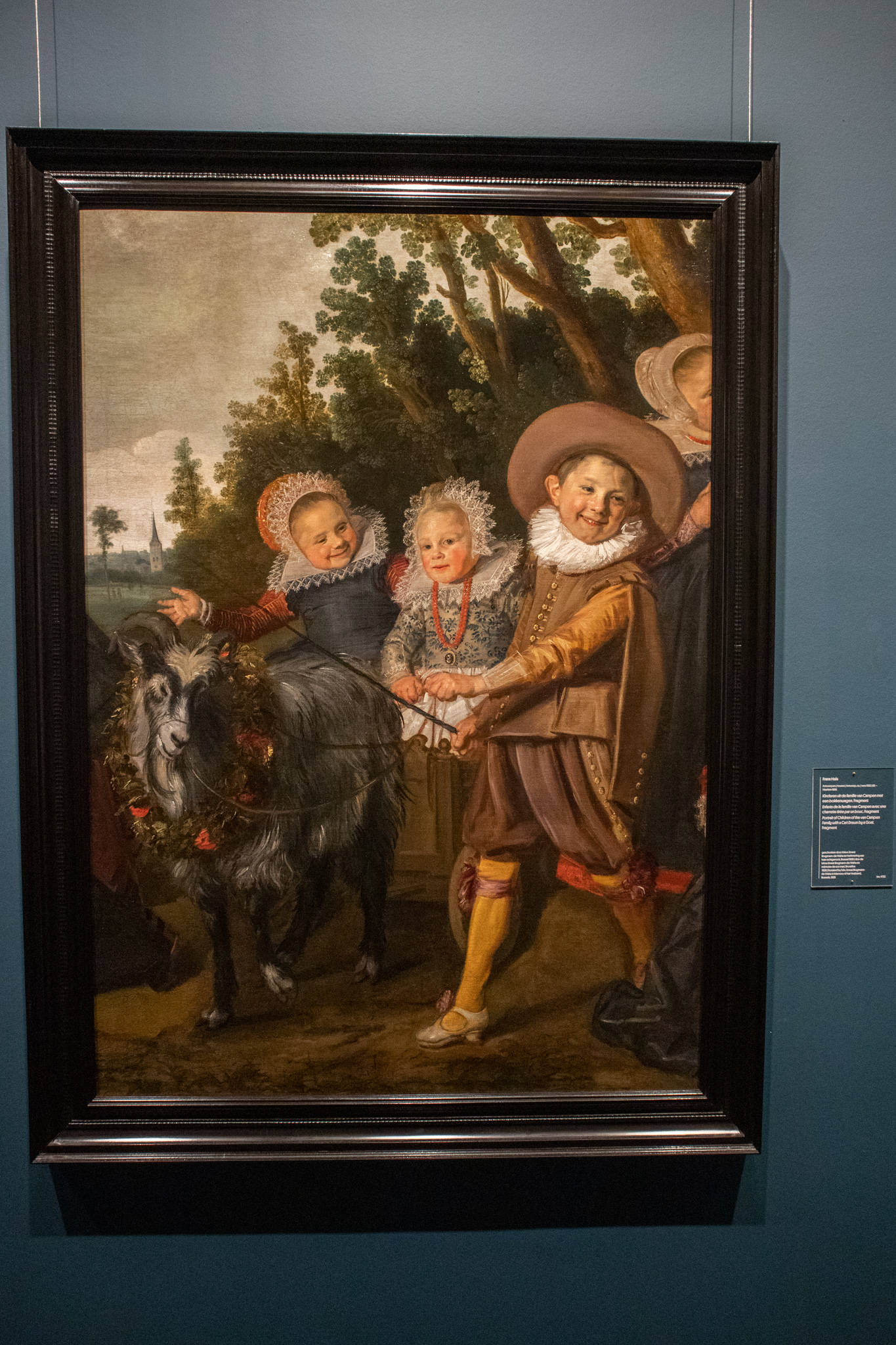 Frans Hals: Portrét detí rodiny van Campenovcov s vozíkom ťahaným kozou –  fragment, cca. 1623–25, olej na plátne 