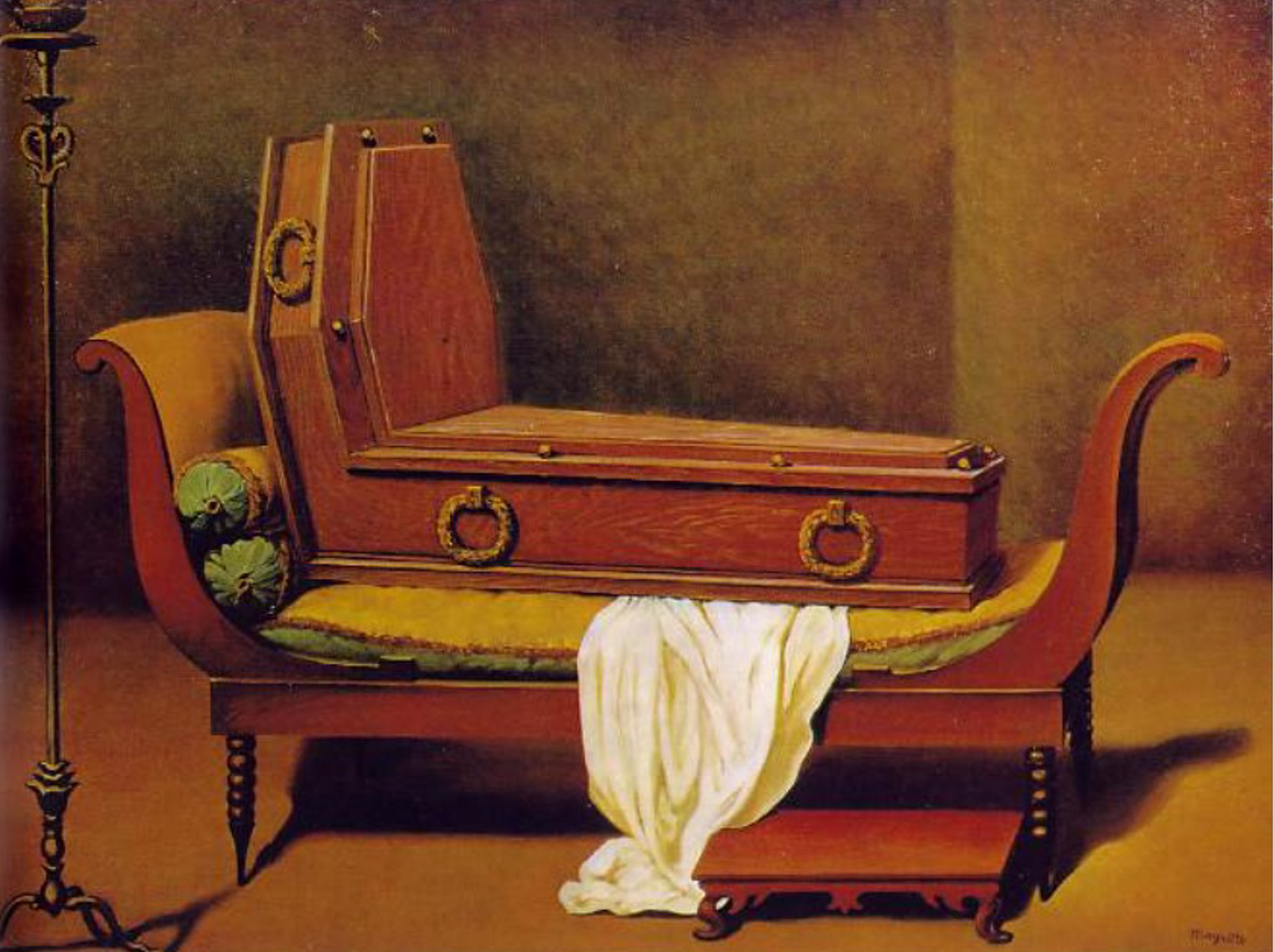 René Magritte: Perspektíva I, Madame Recamier podľa Davida, 1950 