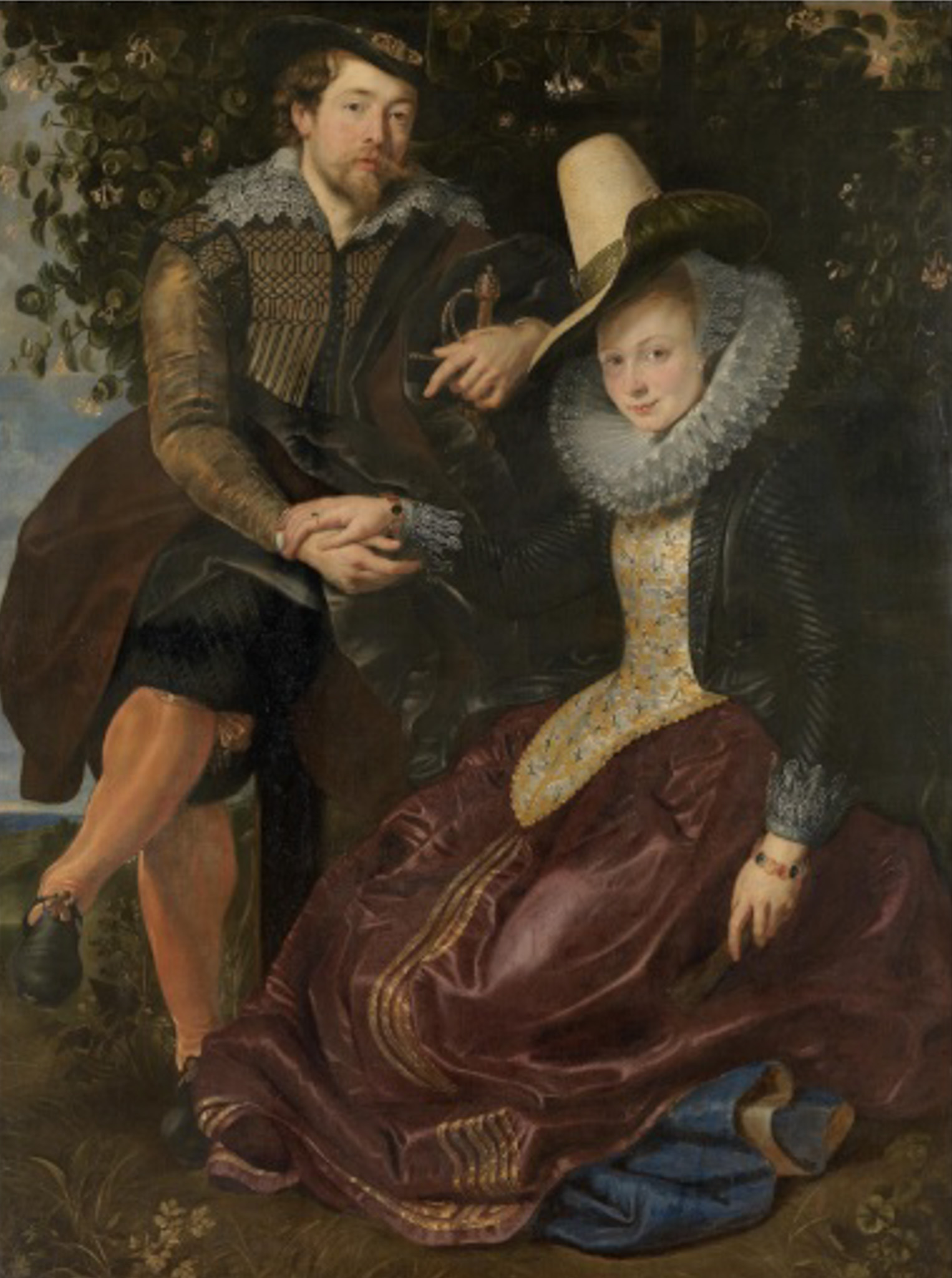 Peter Paul Rubens: Rubens a Isabella Brant v altánku zimolezu, Alte Pinakothek Mníchov