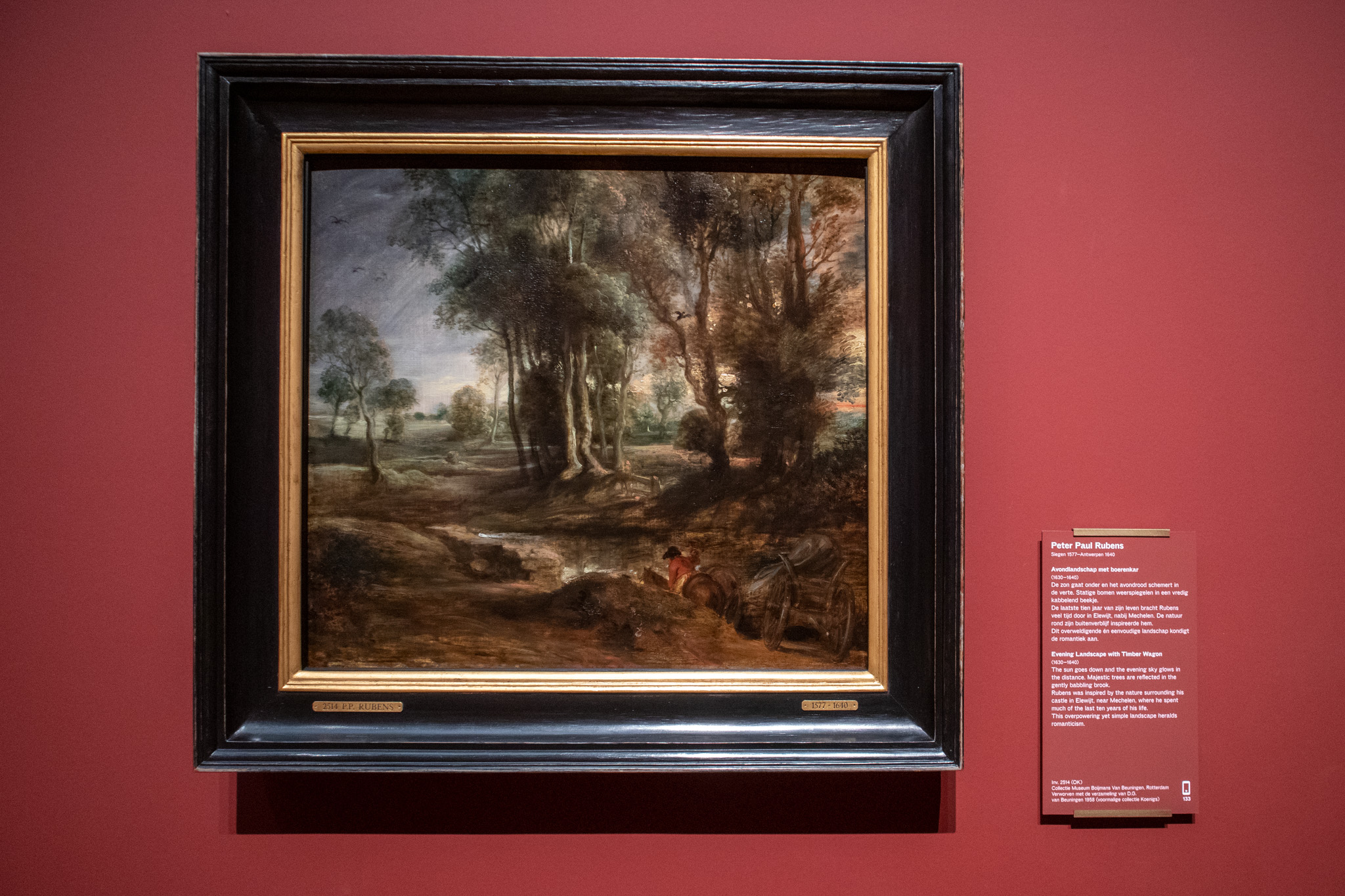 Peter Paul Rubens: Večerná krajinka s farmárskym vozíkom, 1630-1640